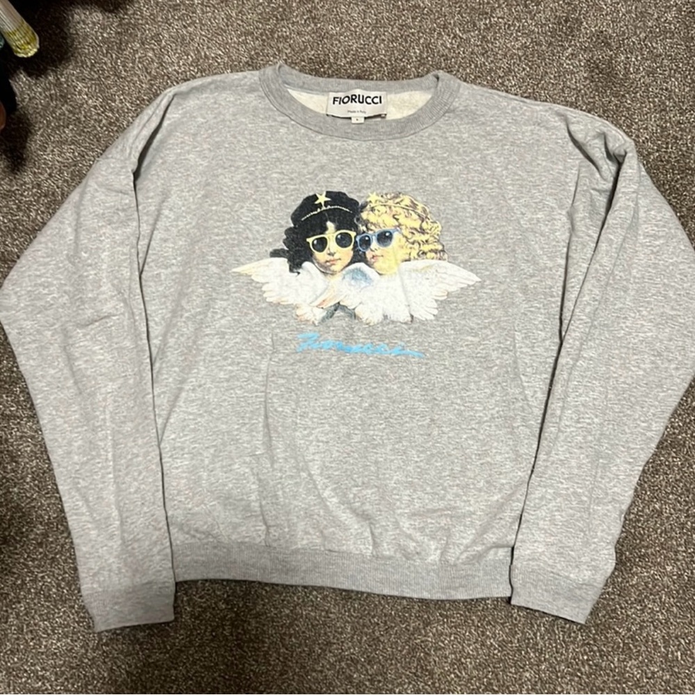 Fiorucci Grey Angel Sweatshirt Size Small